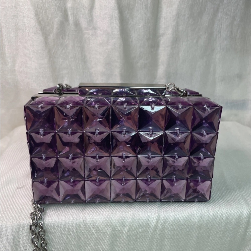 BCBGMaxAzria Lulu  Lavender Studded Clutch / Purse